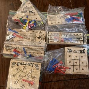Vintage 7 Wooden Peg Games!